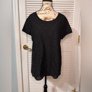 Market & Spruce Black Short Sleeve T-Shirt